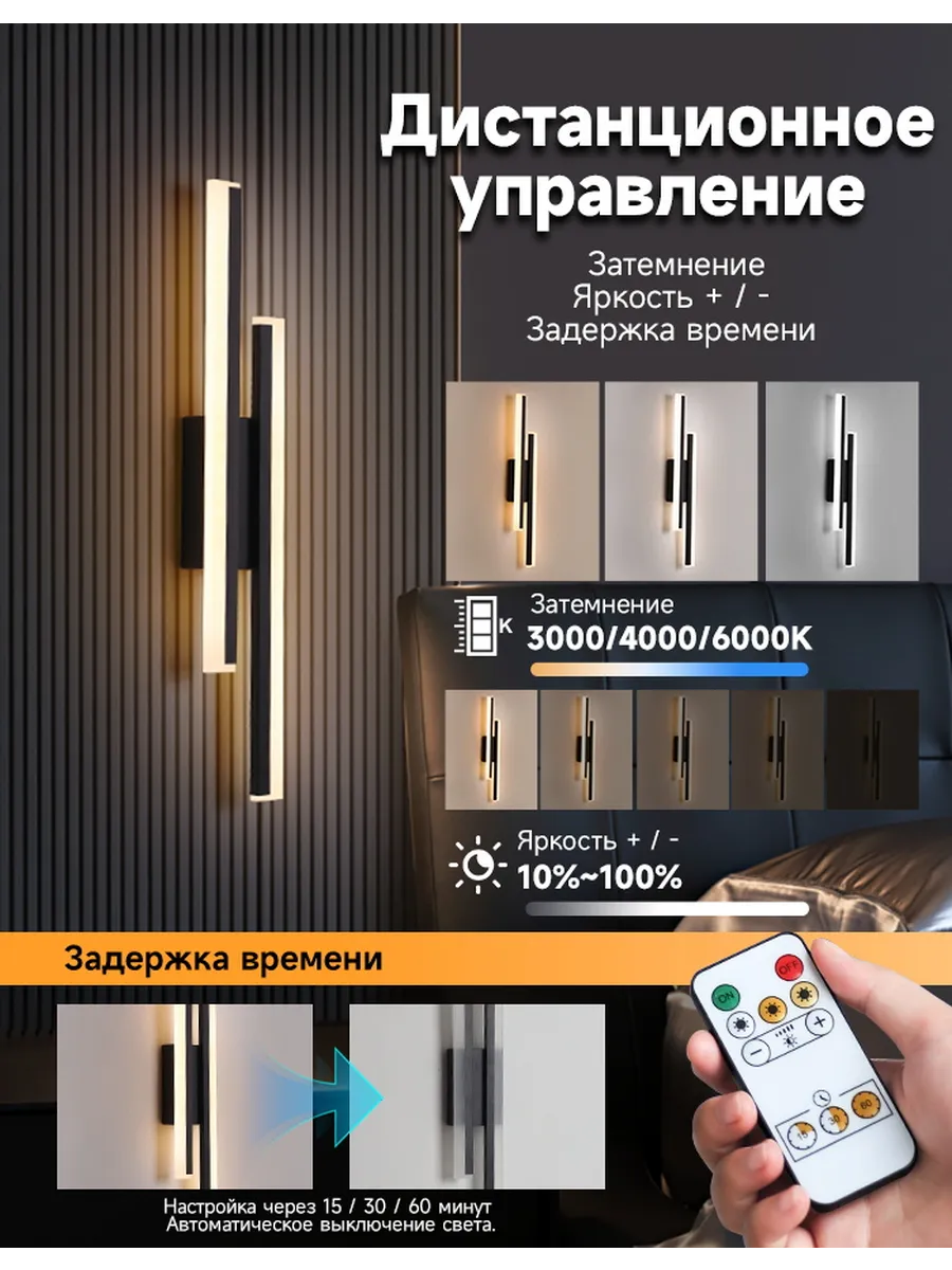 SEEDIQ Настенный светильник, с пультом