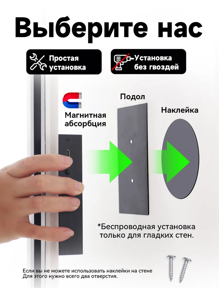 SEEDIQ Настенный светильник беспроводной, перезаряжаемый