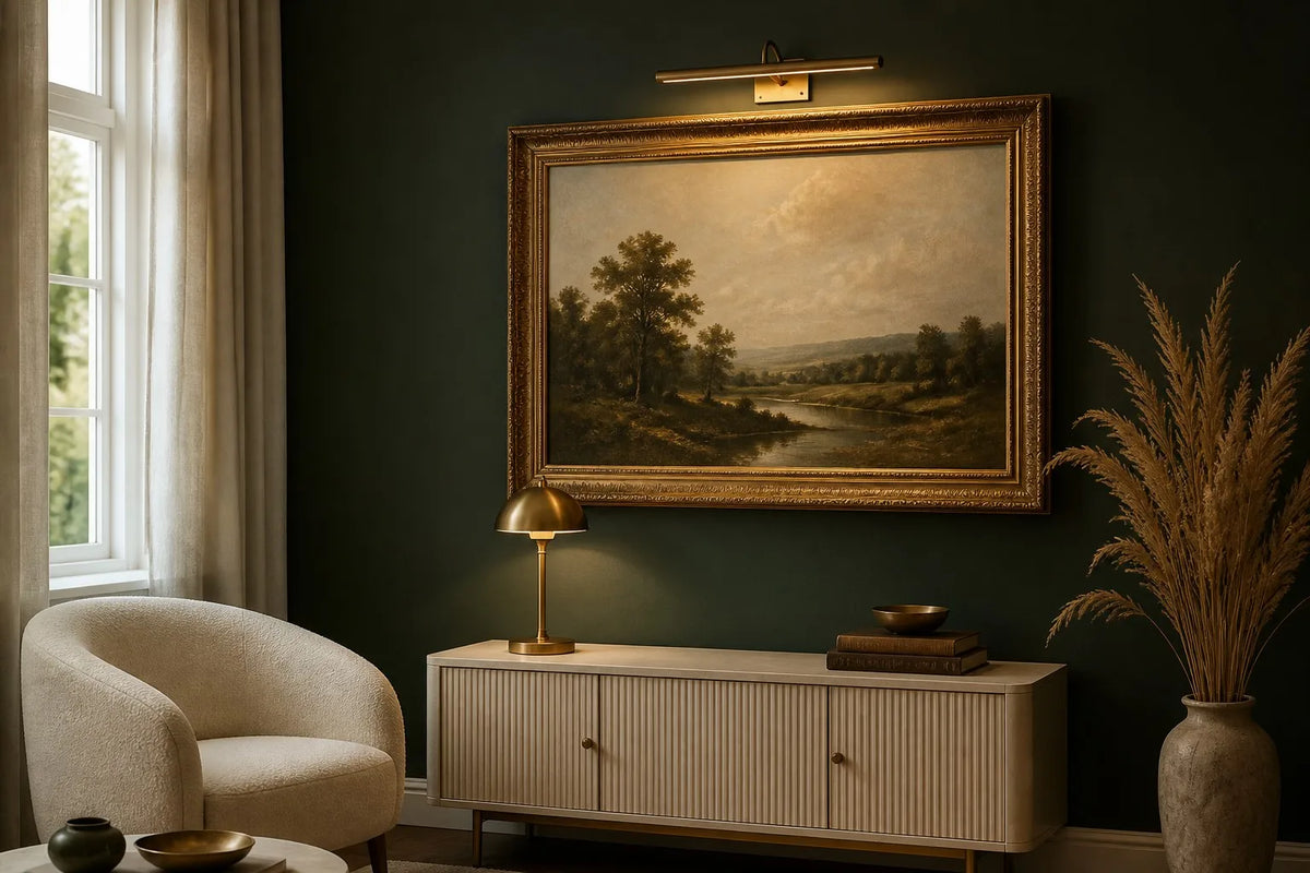 SEEDIQ hero — brass gallery light interior